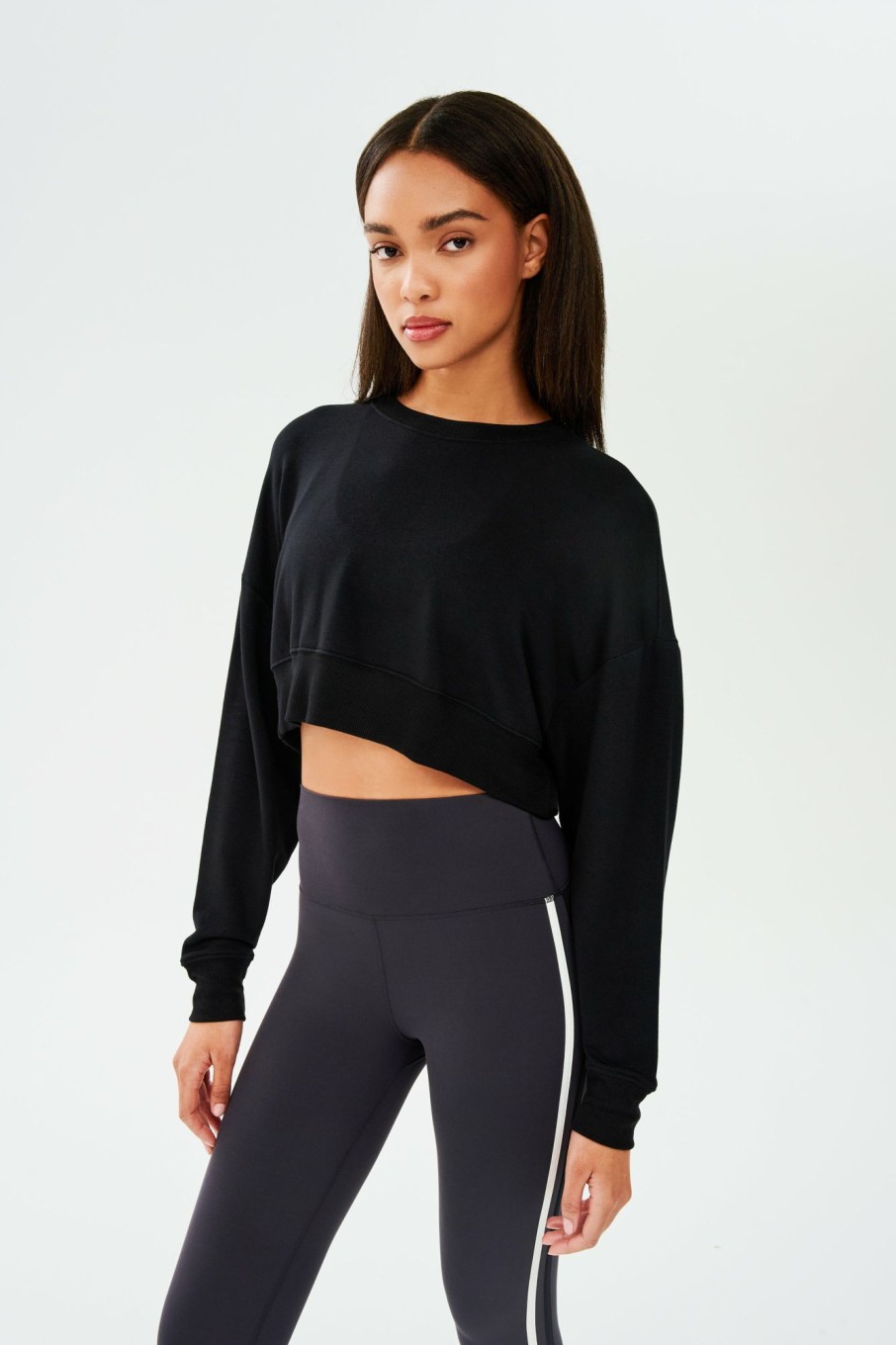 Sweats & Tracksuits Splits59 | Noah Fleece Crop Sweatshirt