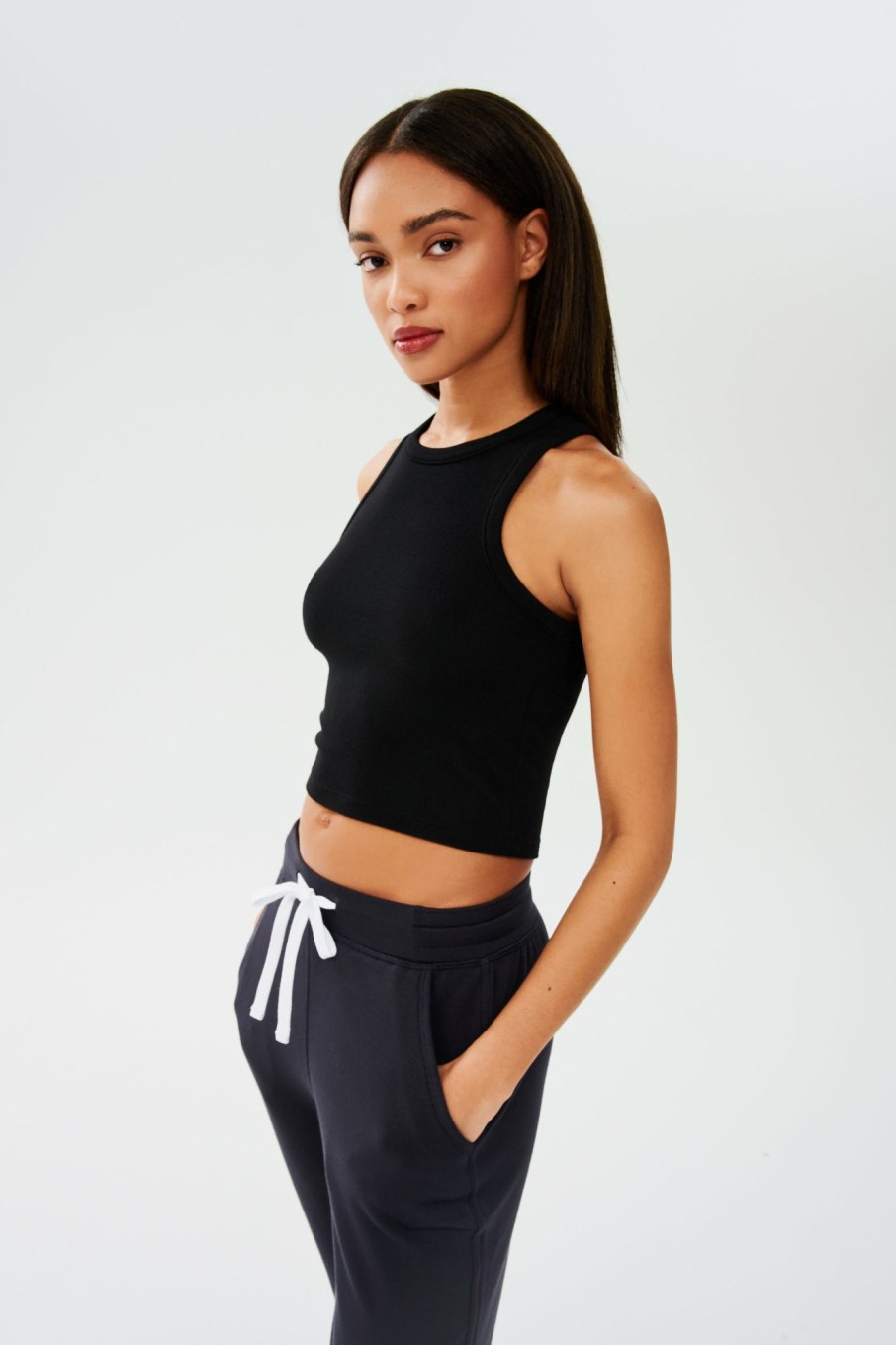 Tops & Tanks Splits59 | Kiki Rib Crop Tank