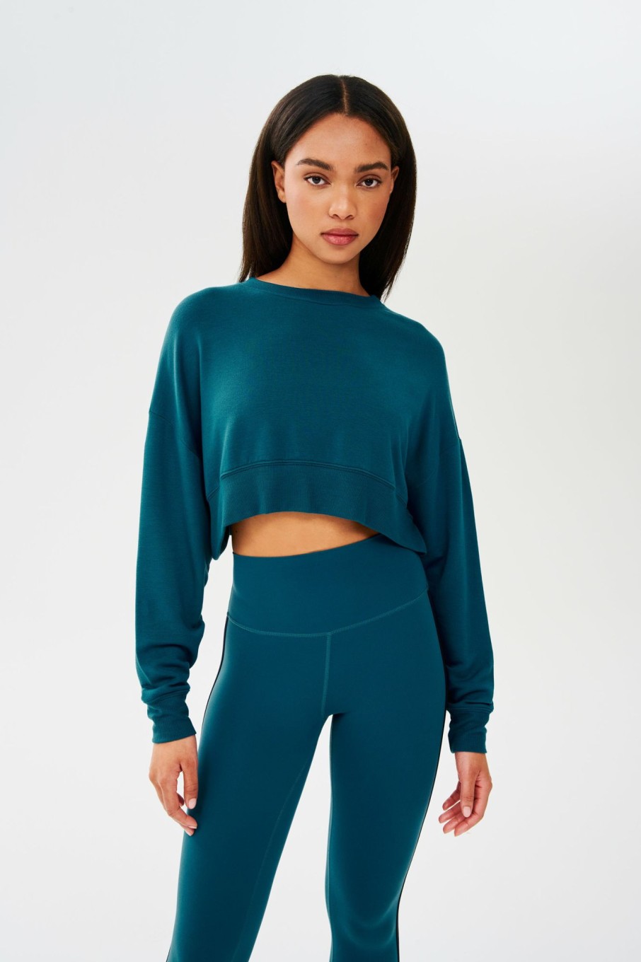 Sweats & Tracksuits Splits59 | Noah Fleece Crop Sweatshirt