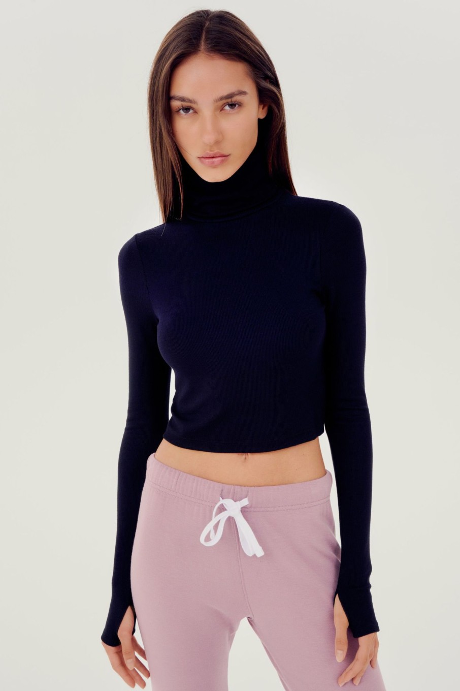 Tops & Tanks Splits59 | Jackson Rib Cropped Turtleneck